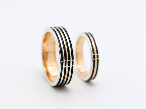 Momentary Silver Gold Ring/Silver K18 #8号 3枚目の画像