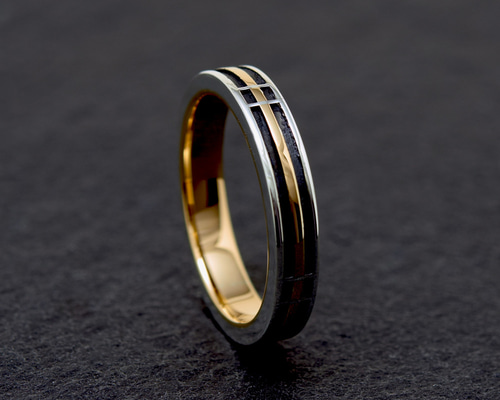 Momentary Silver Gold Ring/Silver K18 #8号 指輪・リング