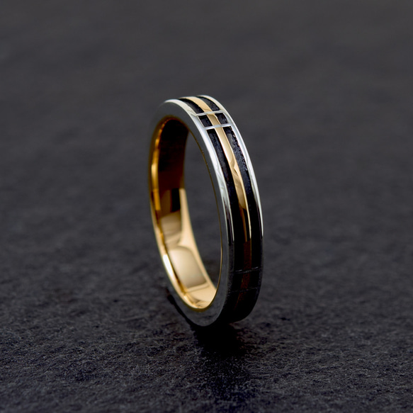 Momentary Silver Gold Ring/Silver K18 #8号 1枚目の画像