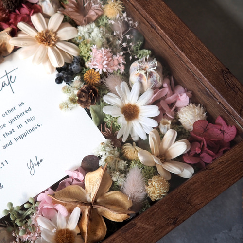 結婚証明書❘ゲスト参加型|ドライ アーティフィシャルフラワー】A4/45