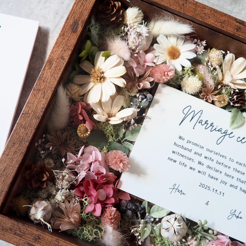 結婚証明書❘ゲスト参加型|ドライ アーティフィシャルフラワー