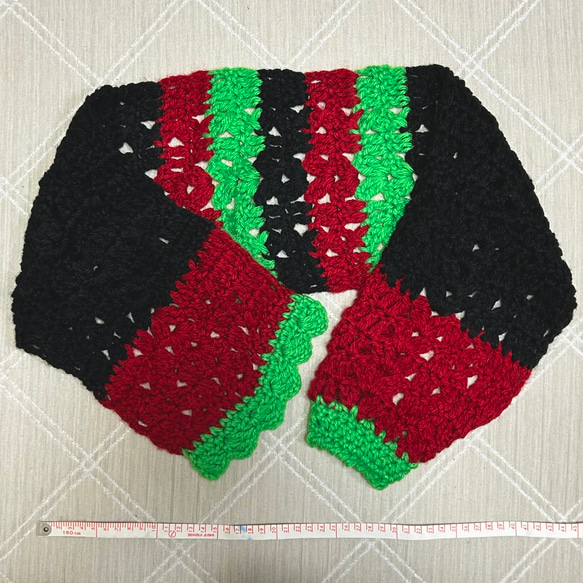 ストール　手編み　ニット　肩掛け　羽織 2枚目の画像
