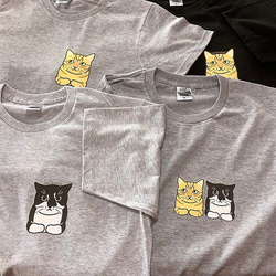 sale★猫Tシャツ/グレー/フリーM 9枚目の画像