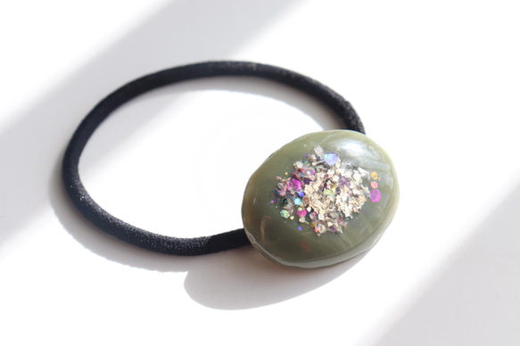 モスグリーン イルミネーション クリスマス ヘアゴム モスグリーン イルミネーション クリスマス ヘアゴム