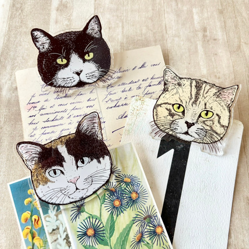 猫のアクリル画 トランクデザイン 猫柄 マグネット 旅猫 in 浮世絵 アクリルマグネット 冨猫三十六景