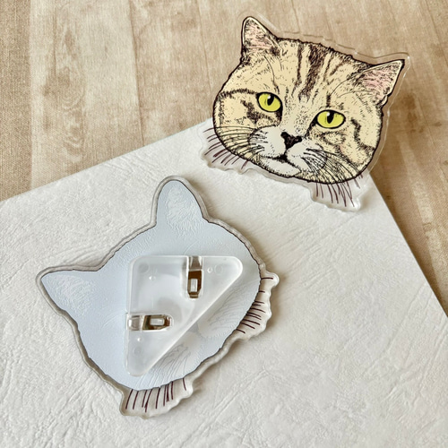 トラミケハチ ビッグアクリルクリップ その他雑貨 nemunoki paper item