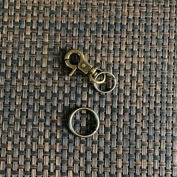 [槓桿茄子小+雙環2種]鑰匙圈鑰匙金屬零件231026 第1張的照片