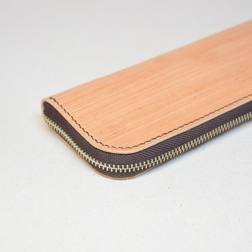 NO.34 柿渋染めのヌメ革のペンケース ペンケース persimmon 通販