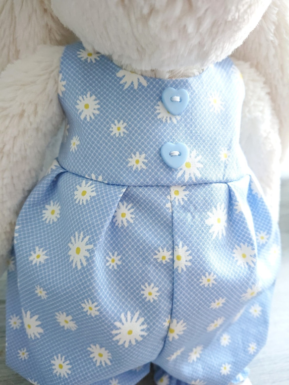 ◆かぼちゃパンツのサロペットパープル*ジェリーキャットjellycatぬい服 2枚目の画像