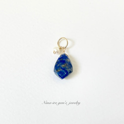 ＊1点もの＊lapis lazuli × pearl top 3枚目の画像