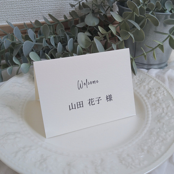 マーメイド紙【1枚 70円】結婚式 席札 漢字 シンプル welcome⑤ 1枚目の画像