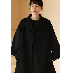 少数派コート　個性袖口デザイン　ロングコート　ゆとりコート　ブラック S-XL #355 8枚目の画像