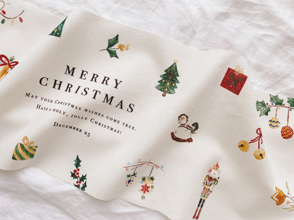 Christmas  tapestry / Jingle Bells | コットンリネン | クリスマス | ツリ 1枚目の画像