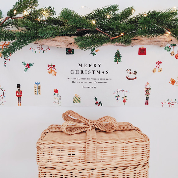 Christmas  tapestry / Jingle Bells | コットンリネン | クリスマス | ツリ 16枚目の画像