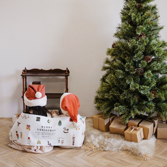 Christmas  tapestry / Jingle Bells | コットンリネン | クリスマス | ツリ 11枚目の画像