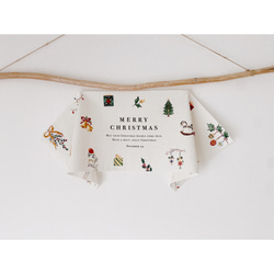 Christmas  tapestry / Jingle Bells | コットンリネン | クリスマス | ツリ 6枚目の画像