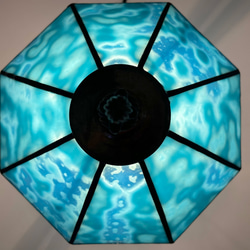 【送料無料】ステンドグラス ナイトランプ（ocean） オールハンドメイド 11枚目の画像
