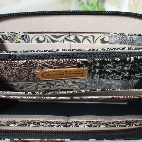 ボタニカルミックスモチーフ長財布（ブラック） 長財布