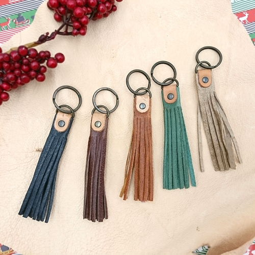 ぶた革 タッセルBAGチャーム【選べる7色】プレゼント レザー