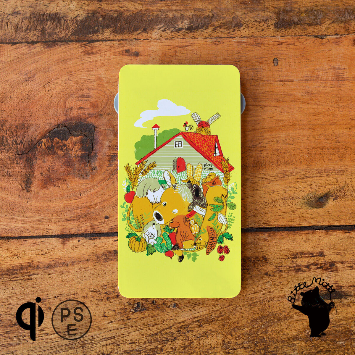 モバイルバッテリー 充電器 Qi ワイヤレス PSEマーク 牛 名入れ