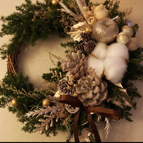 森のクリスマスリース プリザーブドフラワー y u u 通販 16755253