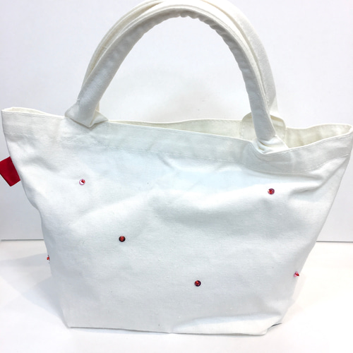 大きな取引 ハートのスパンコール スモールトートバッグ 新品 トートバッグ 弁当箱・弁当袋