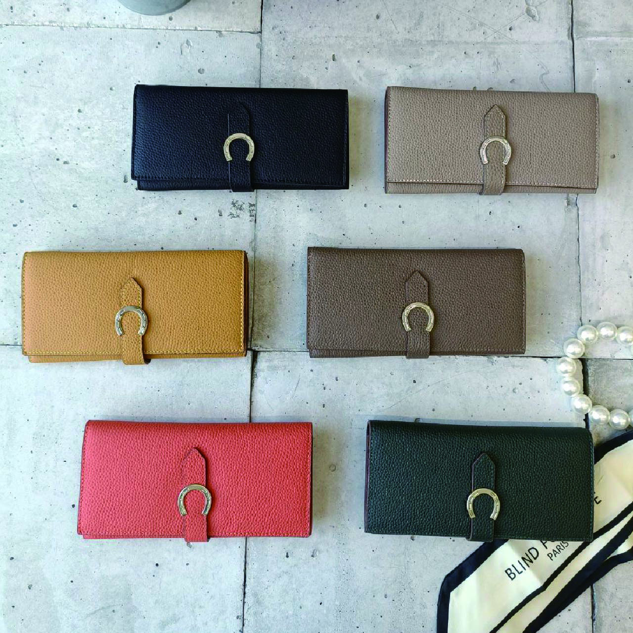 【本革】馬蹄モチーフレザーウォレット／GWMC-MA035