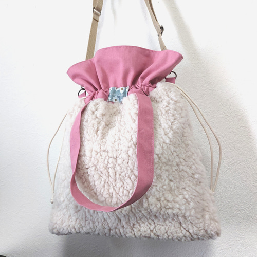 新品 Hug Hug agumu ２Way巾着バッグ 新品 Hug Hug agumu 2Way巾着バッグ