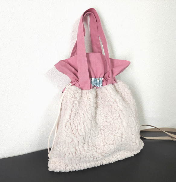 新品 Hug Hug agumu ２Way巾着バッグ 新品 Hug Hug agumu 2Way巾着バッグ