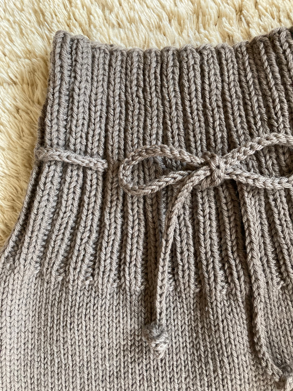 手編みオーバースカート　メリノウール使用 4枚目の画像