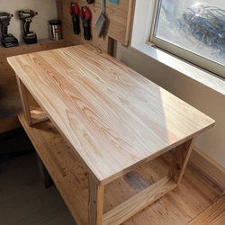 無垢ローテーブル 天然木 90×50cm カフェテーブル コーヒーテーブル リビングテーブル 5枚目の画像