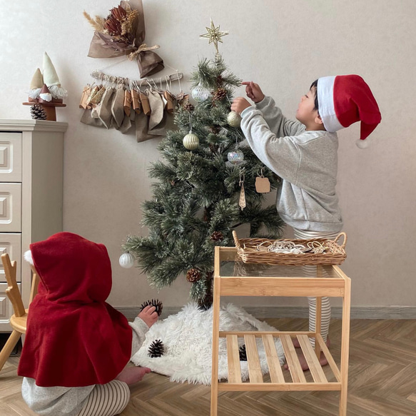 クリスマス 木製オーナメント 9点セット／木製　クリスマス飾り　飾り付け　X’mas　Christmas 3枚目の画像