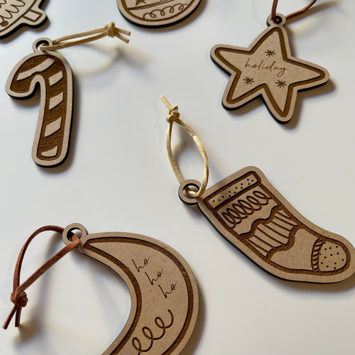 グラウプナー社　木製クリスマスオーナメント9点セット グラウプナー社 木製クリスマスオーナメント9点セット