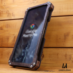 Pixel8 pro ケース 木製 ウッド wood case 木 本革 耐衝撃 LUNBER ARMOR 4枚目の画像