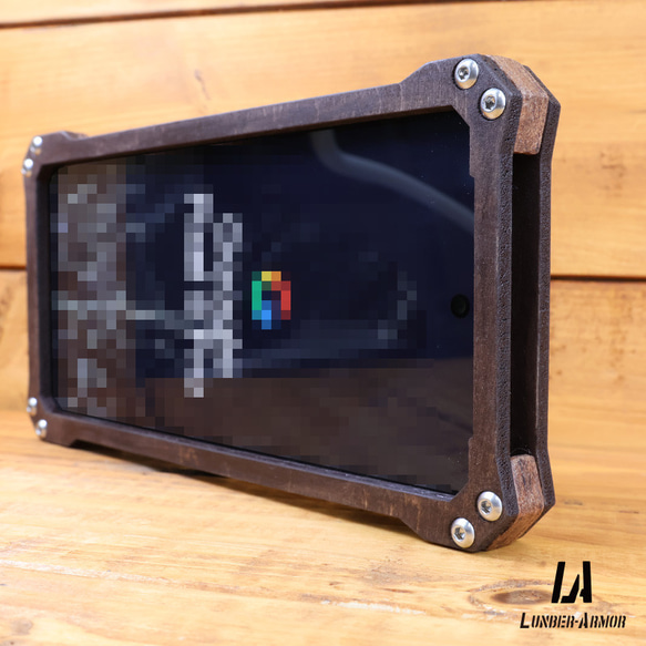 Pixel8 pro ケース 木製 ウッド wood case 木 本革 耐衝撃 LUNBER ARMOR 13枚目の画像