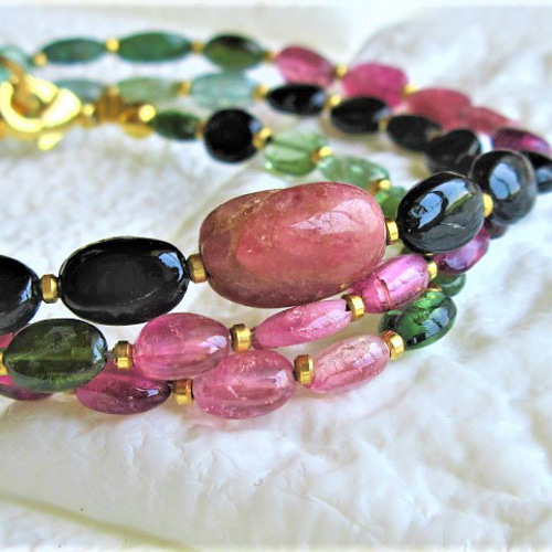 アンブローズ トルマリン ハート型ビーズ ブレスレット アンブローズ