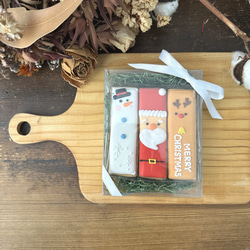 クリスマススティック3P BOX アイシングクッキー 1枚目の画像