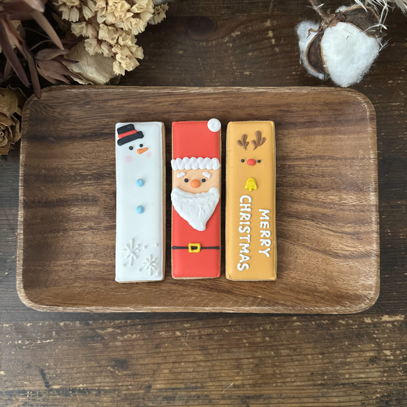 クリスマススティック3P BOX アイシングクッキー 3枚目の画像