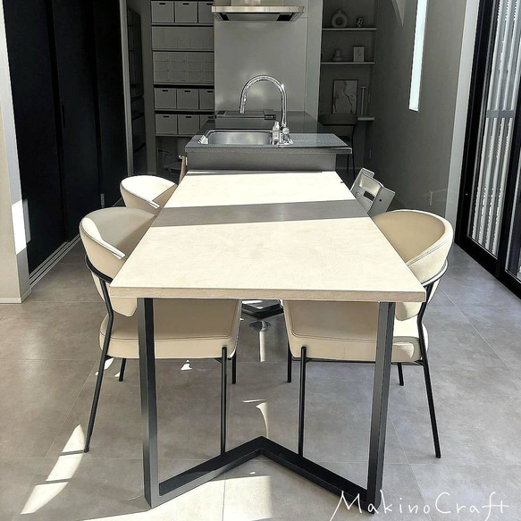 【製作例】フランス産モルタルのテーブル 直径 サイズ XL