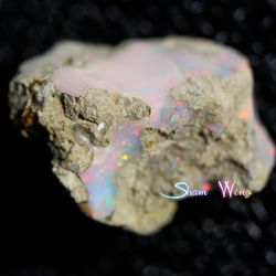 オパール原石ラフカット6個 48.7ct✫美しい遊色✿天然石 2枚目の画像