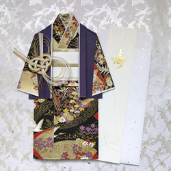 お祝儀袋 お祝い袋 古希 喜寿 傘寿 卒寿 友禅和紙 着物 紫