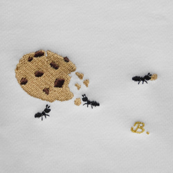 アリとクッキーの刺繍入りスウェット　10.0オンス　男女兼用　クールネック 誕生日プレゼント　クリスマス　お揃い クッキーとアリの刺繍入りスウェット 10.0オンス 男女兼用