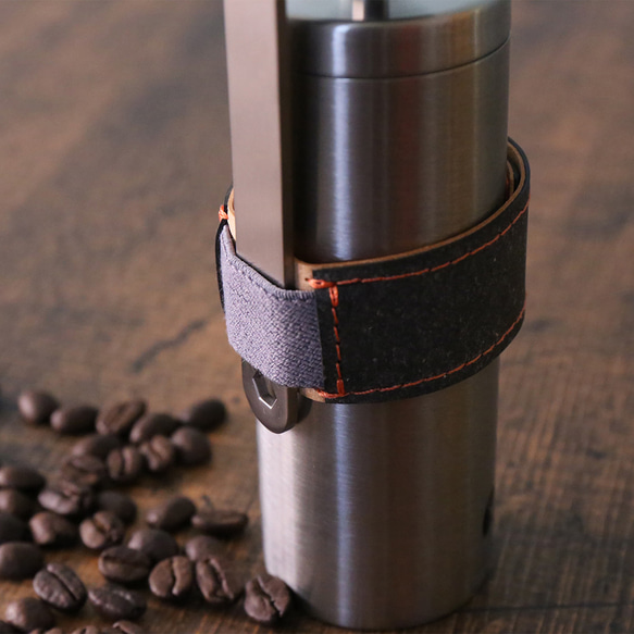 筒型コーヒーミル用　グリップバンドwithハンドルホルダー　 5枚目の画像