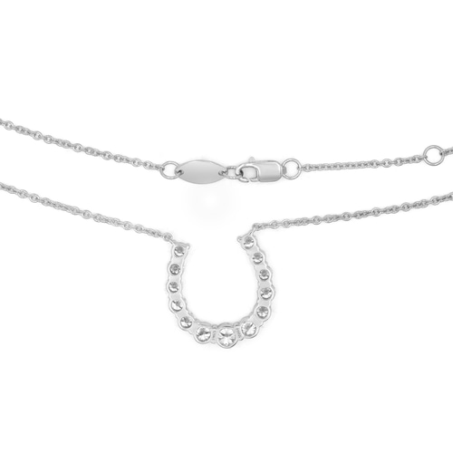 石付き馬蹄ネックレス P127W922（4週間発送） ネックレス・ペンダント  