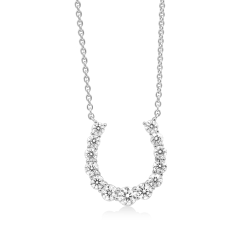 石付き馬蹄ネックレス P127W922（4週間発送） ネックレス・ペンダント  