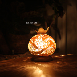 ひょうたんランプ--麻の月 スタンドライト・テーブルランプ bunbun383