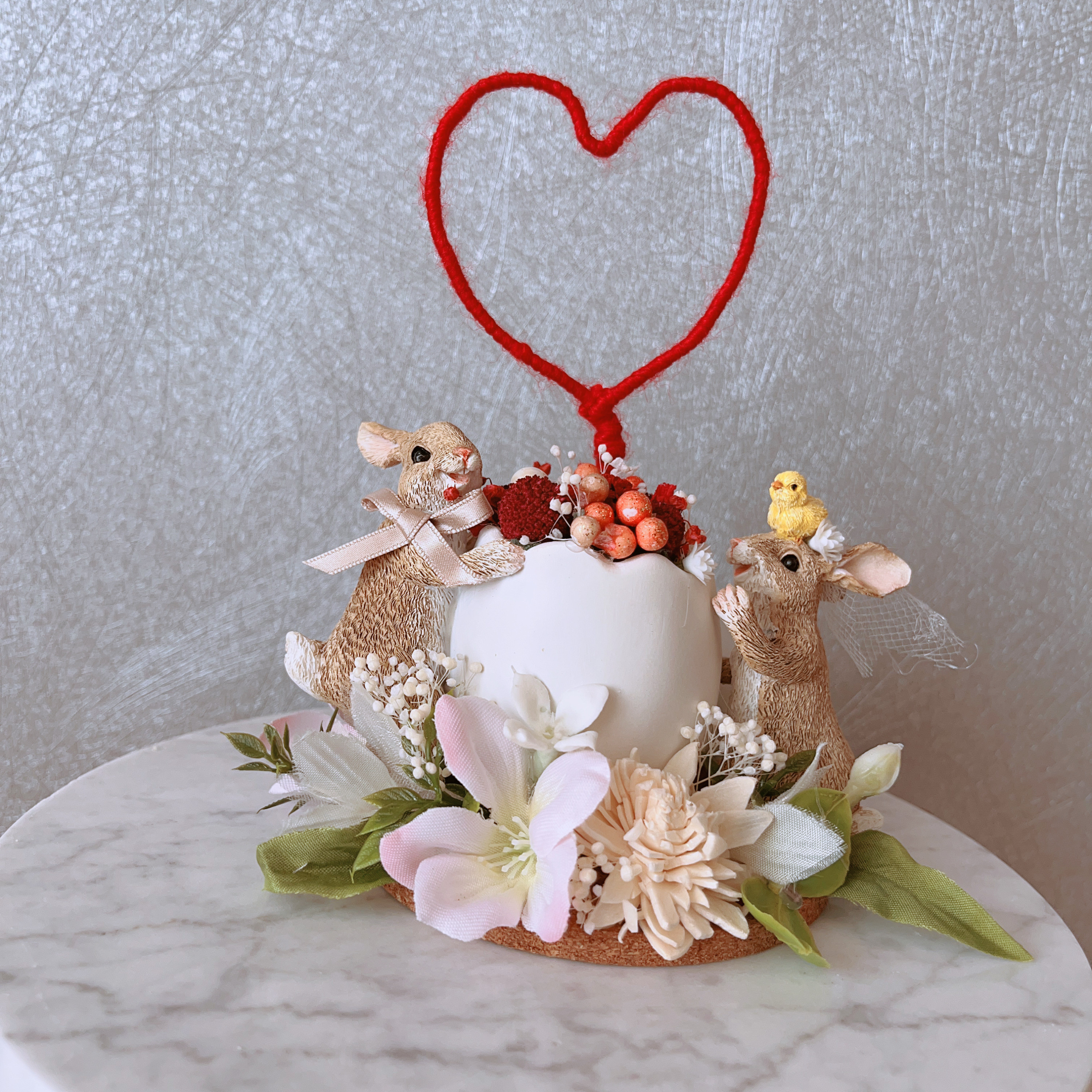 ラビットウェディングケーキトッパー/ブライダル/結婚式/インテリア/うさぎ好き