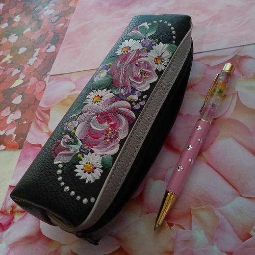 アート・絵画・ペイント 作品名「ピンク」専用アクリルケース付き