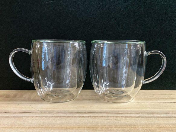 耐熱ガラスのダブルウォールマグカップ 5 （ペアセット） マグカップ