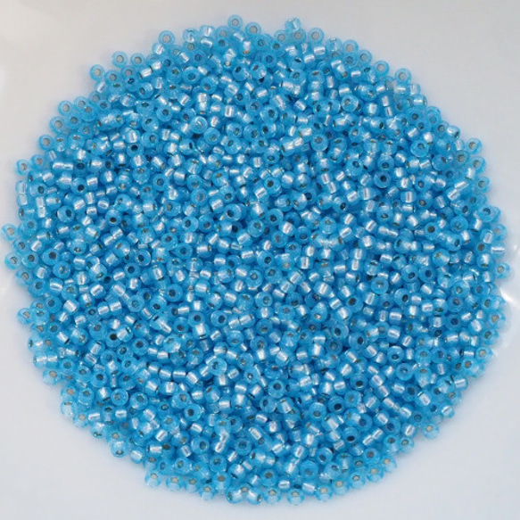 特小ビーズ バラパック 573 アバラス銀引ブルー 1枚目の画像